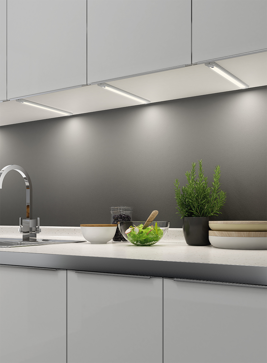 Muebles de cocina, luz Led ultrafina con Sensor, armario de cocina, iluminación Led, armario bajo luz