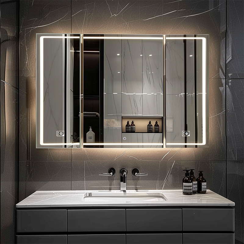 Descubra el mueble de baño Fiesono Ultimate: iluminado, antivaho, totalmente de aluminio